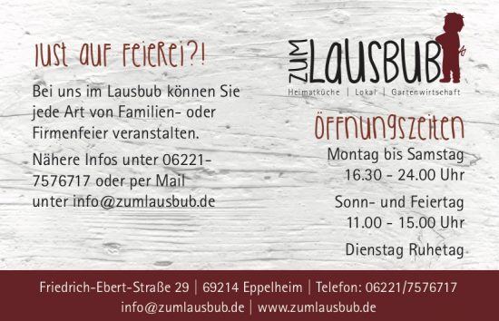 Zum Lausbub